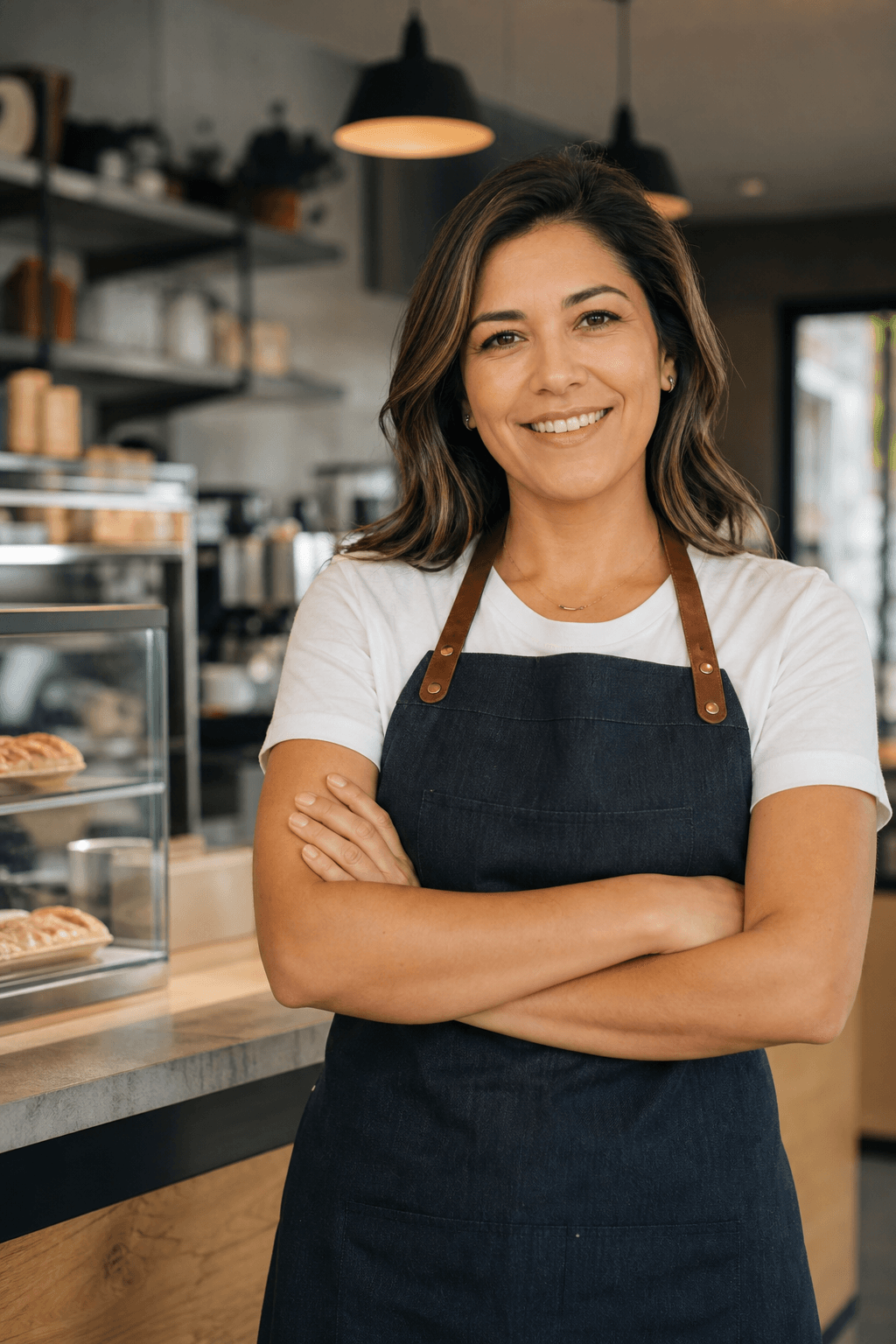 Café founder in her United States coffee shop